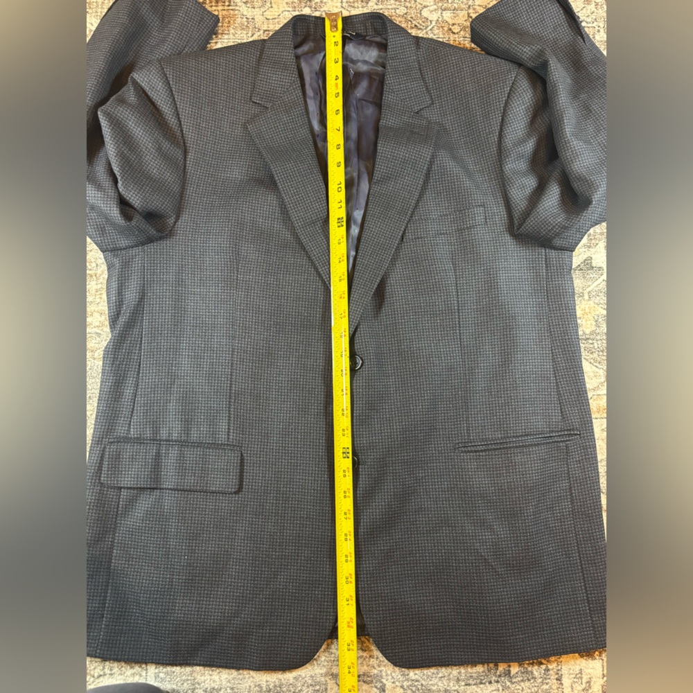 Men’s‎ Joseph & Feiss Houndstooth 100% Wool Sport Coat Blazer Size 46 R - Picture 8 of 9